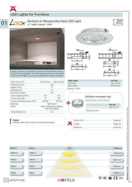 Lighting Technology - Häfele e@sy link Online Catalogue