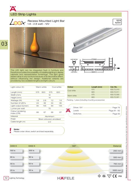 Lighting Technology - Häfele e@sy link Online Catalogue
