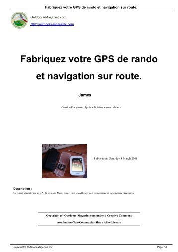 Fabriquez votre GPS de rando et navigation sur ... - Old Jimbo's Site