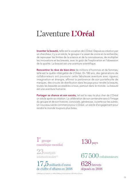Rapport Annuel 2008 - Développement Durable - L'Oréal