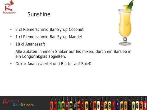 Rezepte für Alkoholfreie Cocktails mit Riemerschmid Bar-Syrups