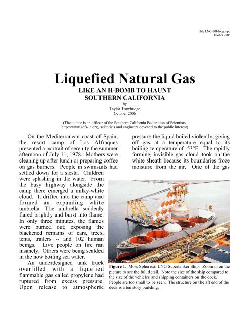 Liquefied Natural Gas - Southern California Federation of Scientists