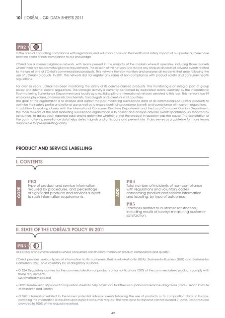 Organizational Strategy - Sustainable Development - L'Oréal