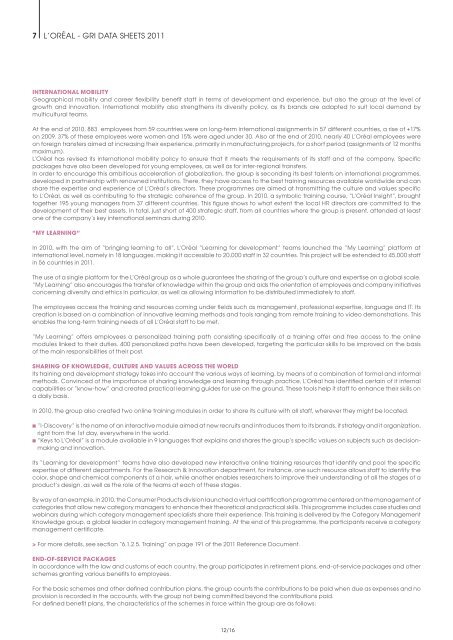 Organizational Strategy - Sustainable Development - L'Oréal