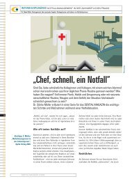 „Chef, schnell, ein Notfall“ - Zahnheilkunde.de