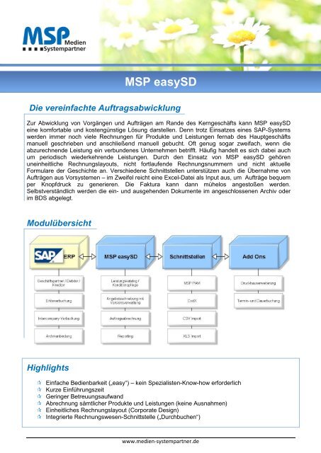 MSP_easySD - MSP Medien Systempartner