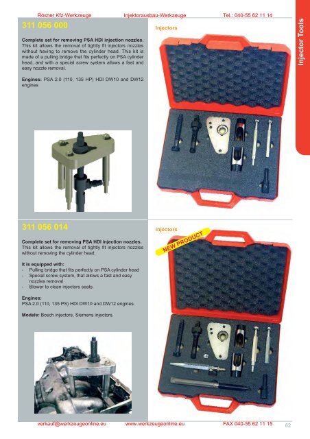 Injector Tools - Rösner KFZ Werkzeuge