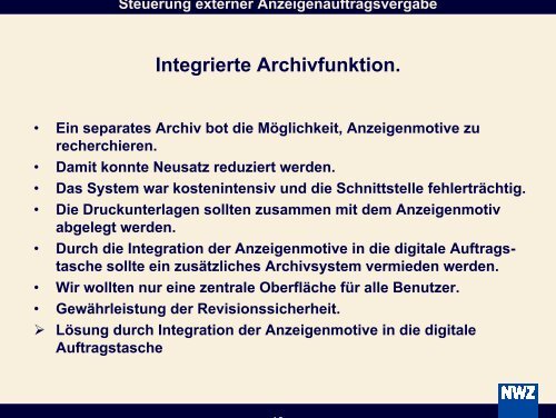 Steuerung externer Auftragsvergabe