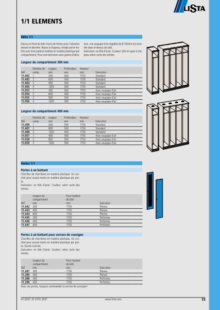 LO Armoires vestiaires Swiss - Lista Office