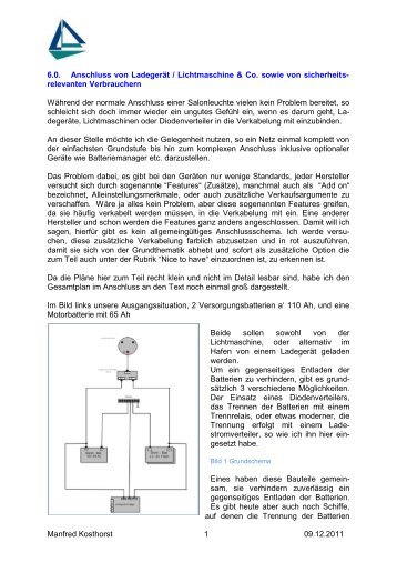 Teil 6 Anschluß Ladegerät & Co - Kavenga-Segeln.de