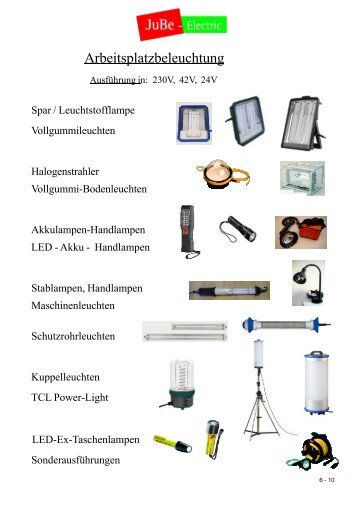 Arbeitsplatzbeleuchtung - JuBe-Electric GmbH