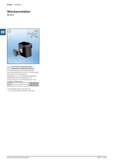 Ein-Aus-Schalter (Schließer) - Bosch