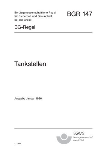 BGR 147 "Tankstellen" - BGHM