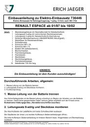 Einbauanleitung zu Elektro-Einbausatz 736446 RENAULT ... - Kfzpoint
