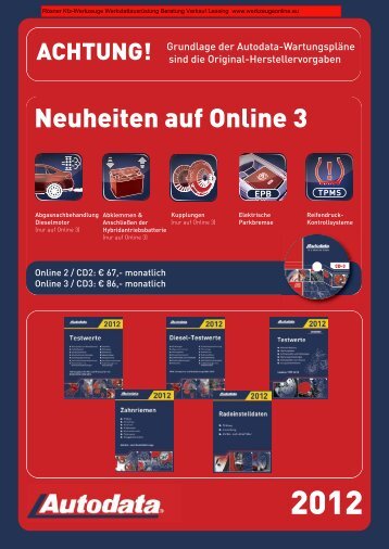 Autodata Katalog inklusive Bestellschein - Rösner KFZ Werkzeuge