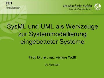SysML und UML als Werkzeuge zur Systemmodellierung ...