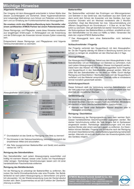 ATMOS C 161 Aspirator - WIBU | Medizinischer Bedarf