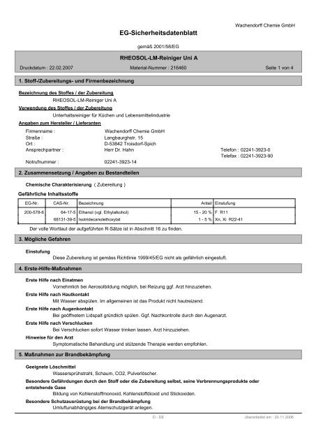 RHEOSOL-LM-Reiniger Uni A - Medigroba GmbH