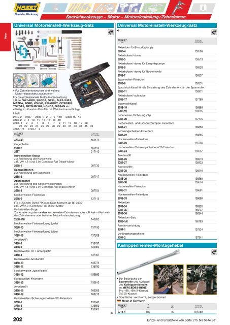 Hazet Katalog Kapitel 7