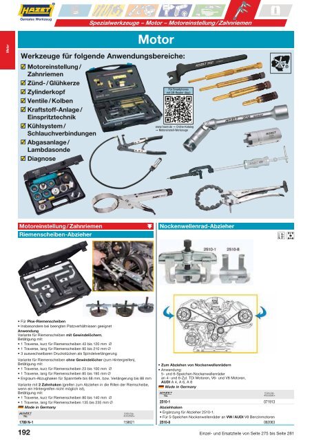 Hazet Katalog Kapitel 7