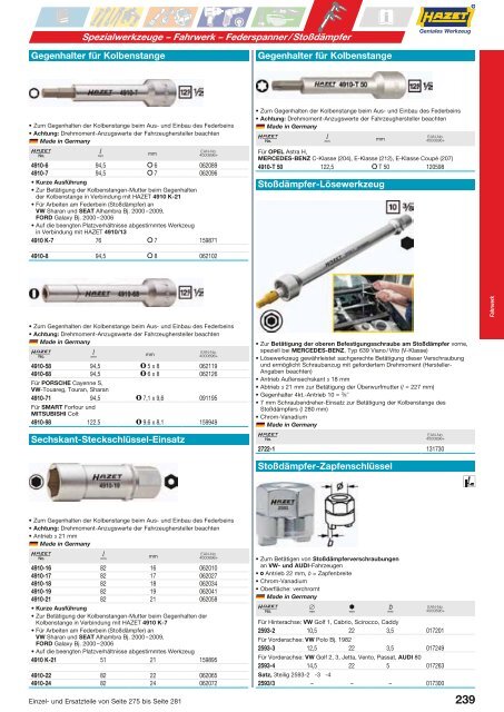 Hazet Katalog Kapitel 7