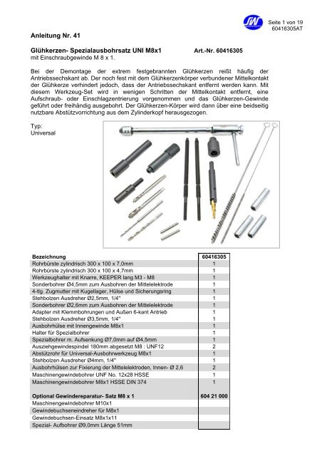 Glühkerzen Ausbohrwerkzeug M8 M10 für Mercedes CDI Audi VW  Gewinde-Reparatur Set