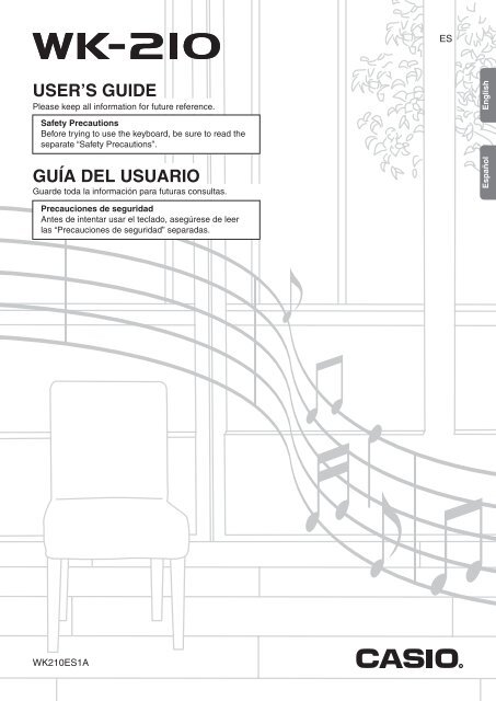 Casio wk210 инструкция