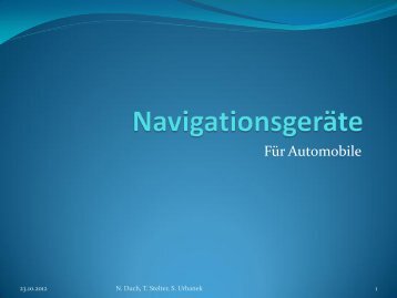 Portable Navigation Devices (PND) - Technische Hochschule Wildau