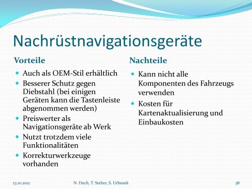 Portable Navigation Devices (PND) - Technische Hochschule Wildau