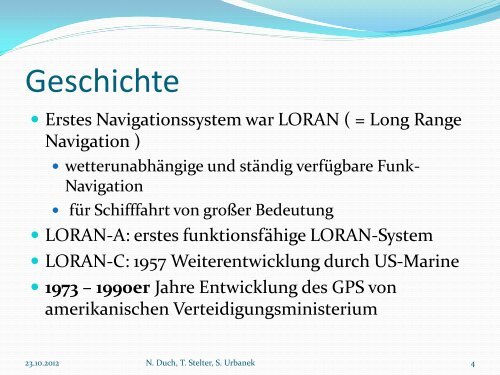 Portable Navigation Devices (PND) - Technische Hochschule Wildau
