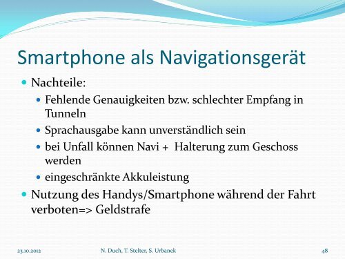 Portable Navigation Devices (PND) - Technische Hochschule Wildau