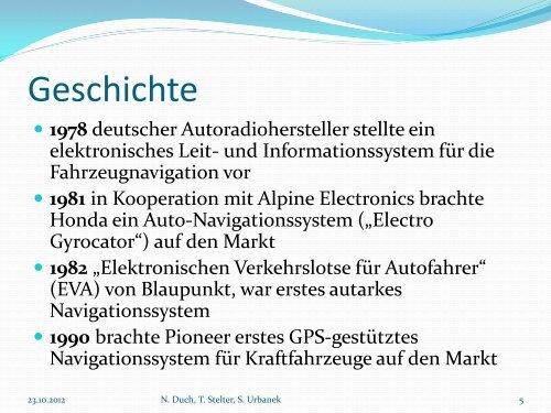 Portable Navigation Devices (PND) - Technische Hochschule Wildau