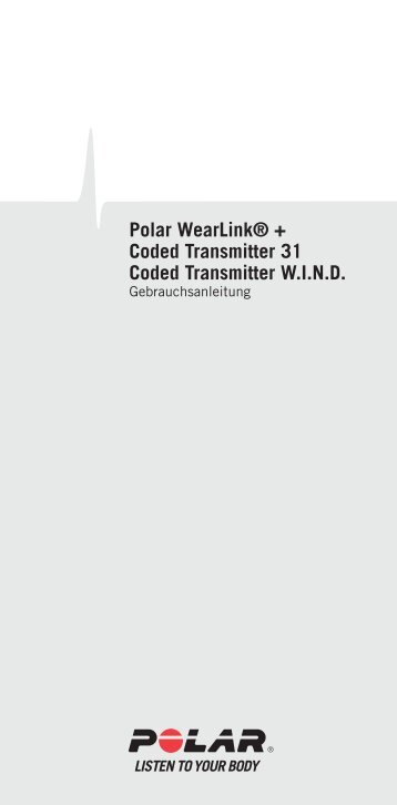 Polar WearLink® + Gebrauchsanleitung