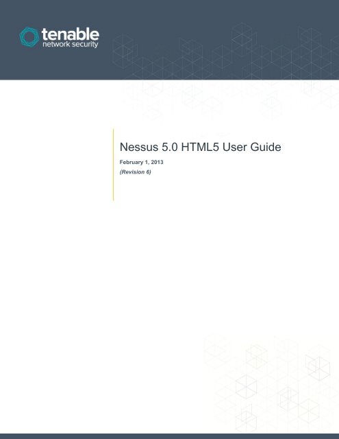 Nessus 5.0 HTML5 User Guide