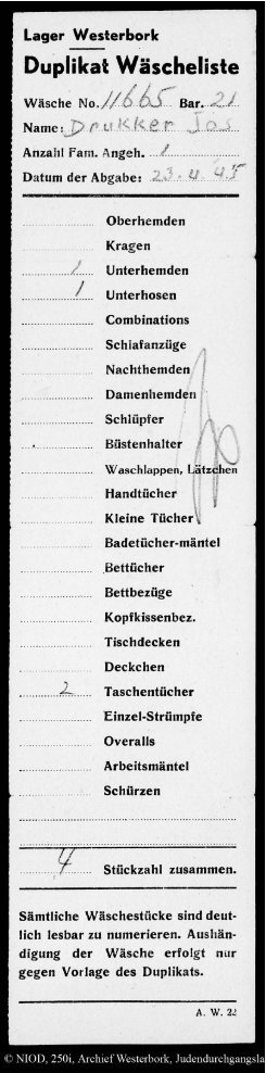 Duplikat Wäscheliste - Archieven.nl