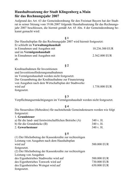 Amtsblatt Klingenberg a.Main - Klingenberg am Main