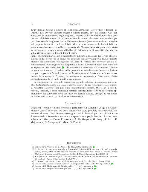 Il corso di Fisica teorica di Ettore Majorana: il ritrovamento del ...