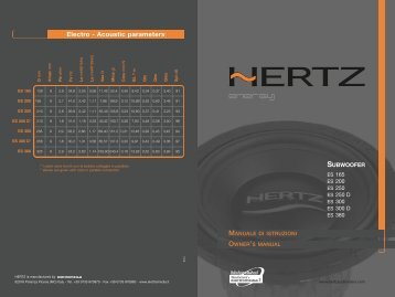 ••ESEC/new/Manuale ES - HERTZ by Elettromedia