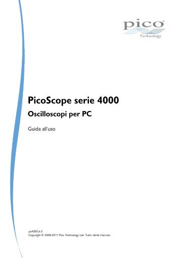 Guida all'uso dell'oscilloscopio PicoScope serie ... - Pico Technology