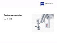 Road Show Presentation - Carl Zeiss Meditec