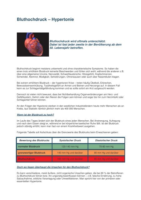 Blutdruck 120 zu 70