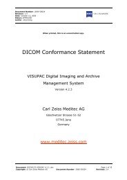 DICOM CS VISUPAC 4.2.3 - Carl Zeiss Meditec AG