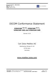 DICOM Conformance Statement - Carl Zeiss Meditec AG