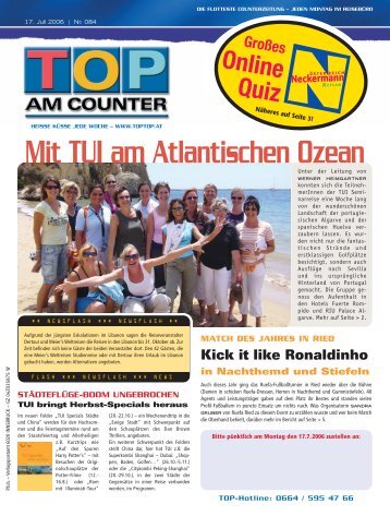 Mit TUI am Atlantischen Ozean - top am counter