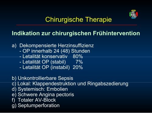 4. Vortrag Endokarditis - Dr. med. C. Naber (ca