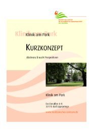 Kurzkonzept der Klinik am Park zum Herunterladen - Medizinisches ...