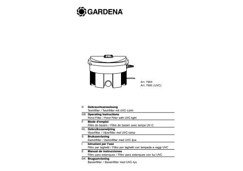 OM, Gardena, Teichfilter / Teichfilter mit UVC-Licht, Art 07904-20, Art ...