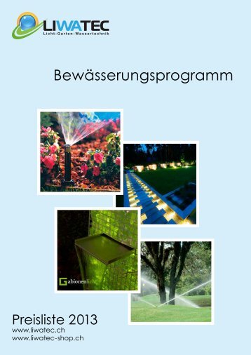 Bewässerungsprogramm 2013 - LIWATEC AG