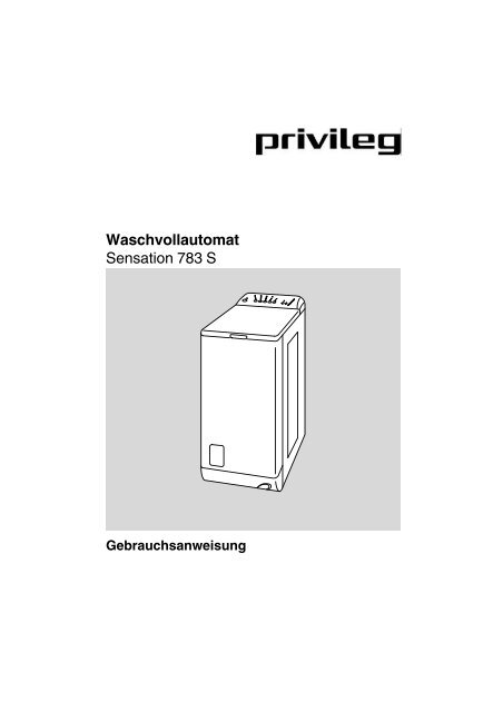 Waschvollautomat Sensation 783 S - Electrolux-ui.com