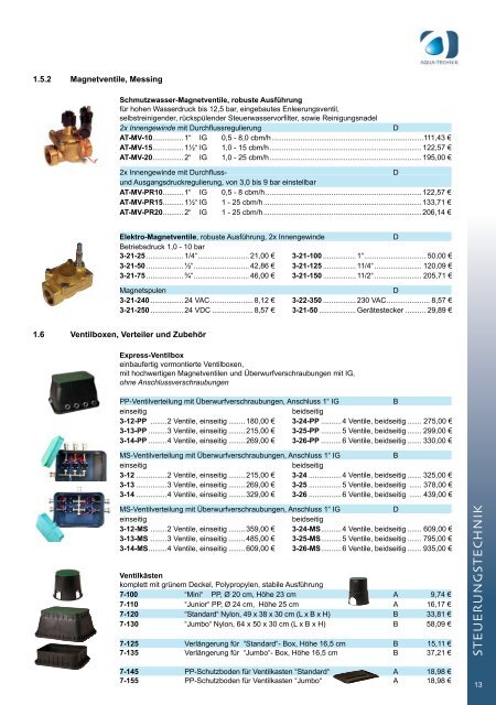 VERSENKREGNER MIKROBEWÄSSERUNG ... - Aqua-Technik